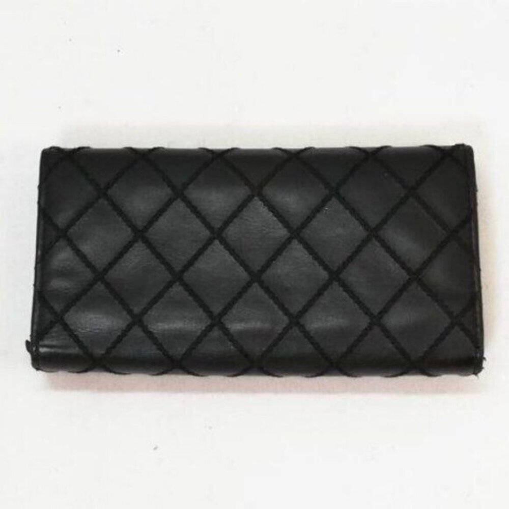 Authentic CHANEL CC Wild Stitch Lambskin Wallet on Chain Shoulder Crossbody - Picture 9 of 15